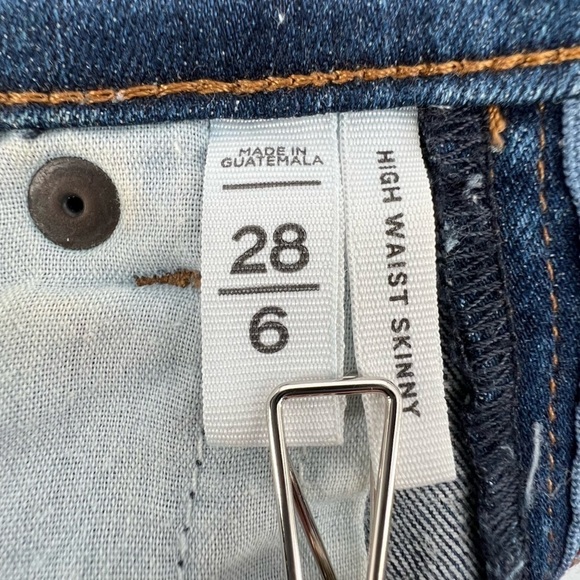 Loft By Ann Taylor High Waist Distressed Skinny Jeans Size 28 Women’s - Picture 4 of 5